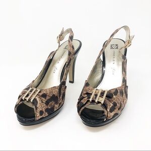 Anne Klein iFlex Slingback Leopard Driscol Pumps‎